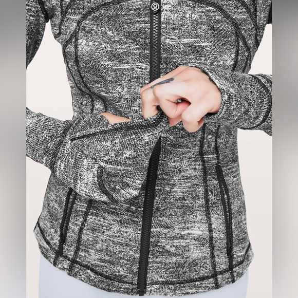 Lululemon Define Jacket Rush Jacquard Black White Size 8 - Picture 4 of 11